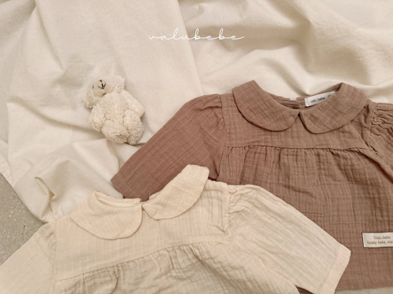 Valu Bebe - Korean Children Fashion - #kidzfashiontrend - Natural Round Blouse (Kids) - 7
