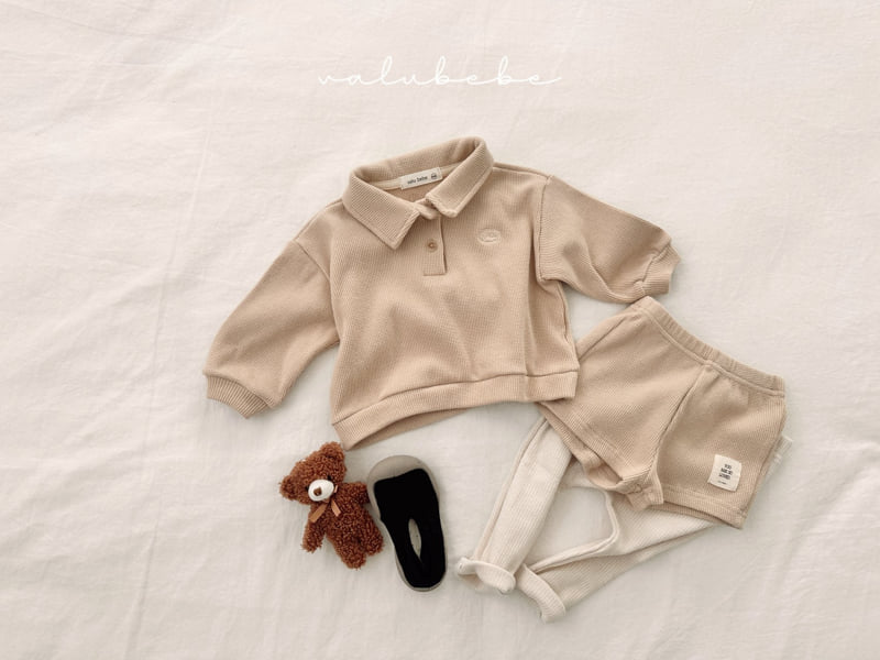 Valu Bebe - Korean Children Fashion - #minifashionista - Waffle Collar Tee (Kids) - 6