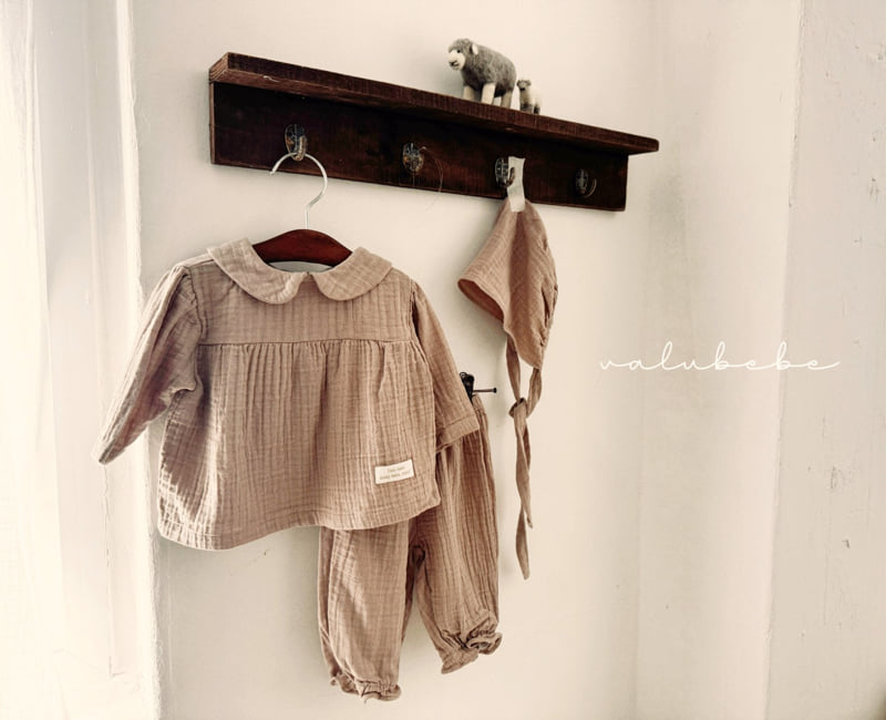 Valu Bebe - Korean Children Fashion - #minifashionista - Natural Round Blouse (Kids) - 11
