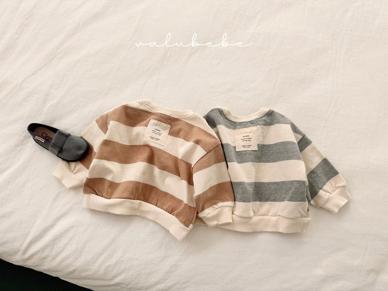 Valu Bebe - Korean Children Fashion - #prettylittlegirls - Milk Stripe Sweatshirt (Kids) - 9