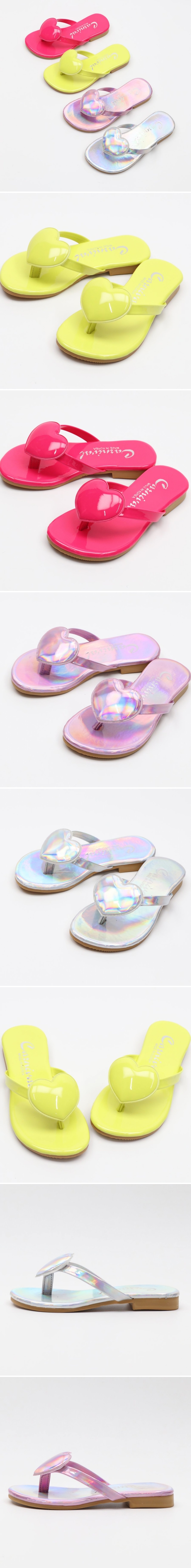 Woori Doori - Korean Children Fashion - #littlefashionista - CL New Heart Flip Flops