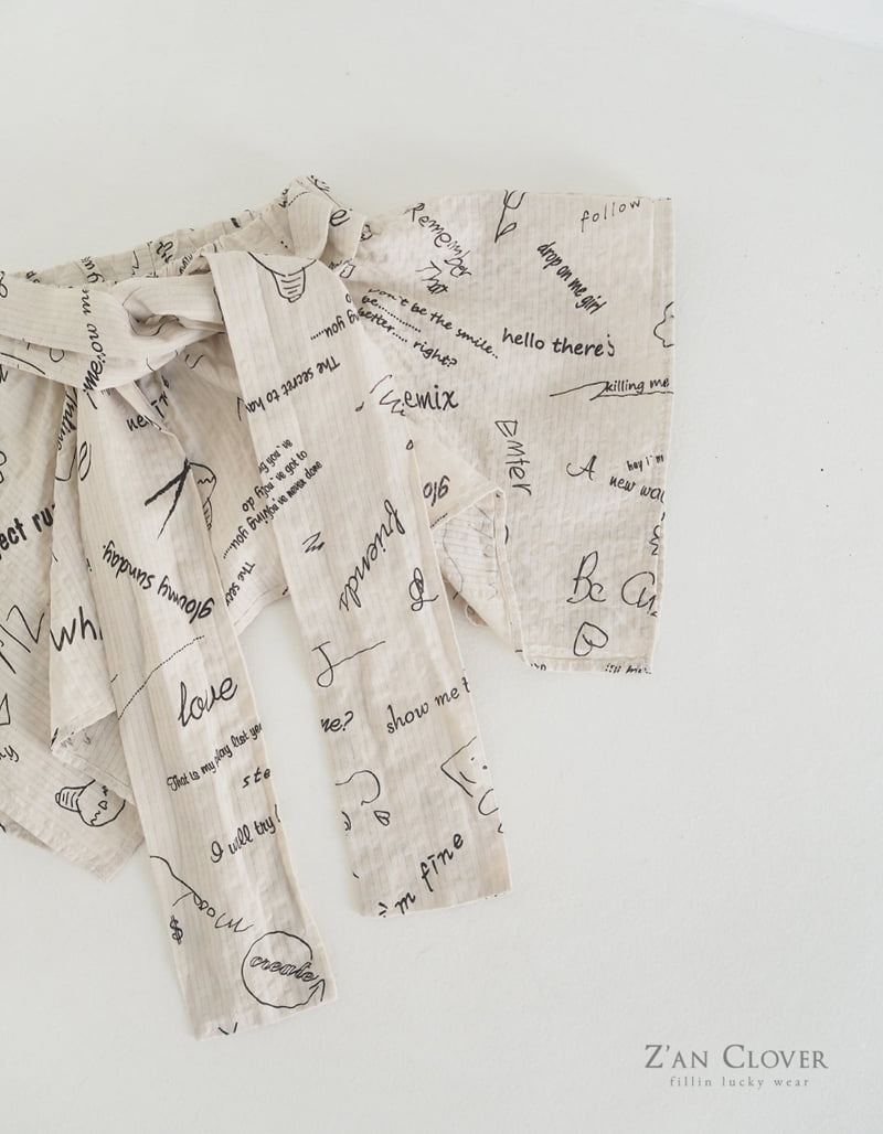 Zan Clover - Korean Children Fashion - #Kfashion4kids - Lettering Shirt Skirt - 6