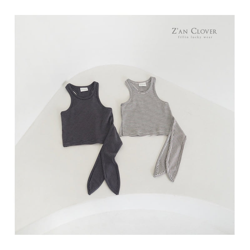 Zan Clover - Korean Children Fashion - #Kfashion4kids - Unbalance Tie Sleeveless