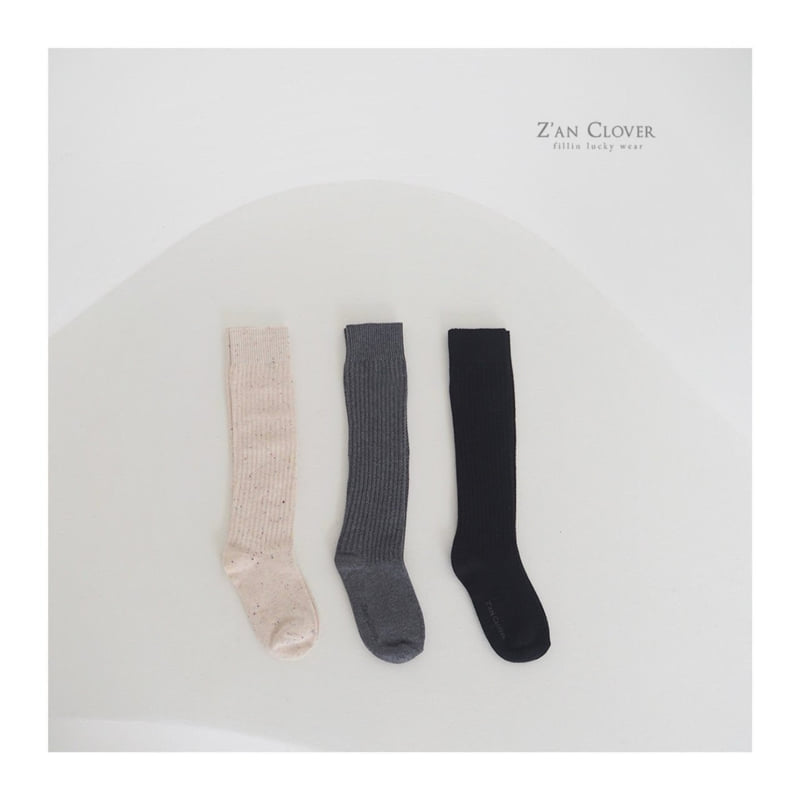 Zan Clover - Korean Children Fashion - #Kfashion4kids - Plain Overknee Socks