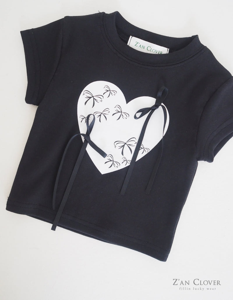 Zan Clover - Korean Children Fashion - #childofig - Heart Ribbon Tee - 10
