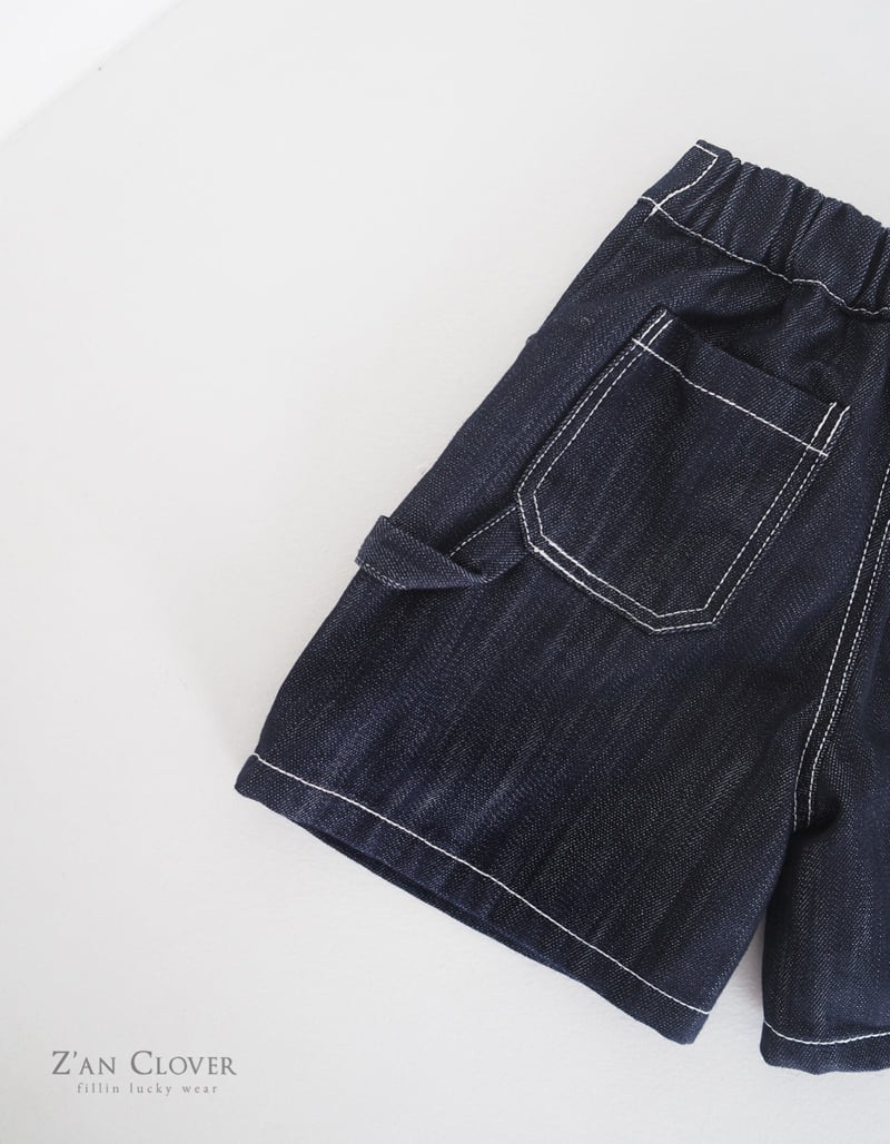 Zan Clover - Korean Children Fashion - #childofig - Carpenter Denim Bermuda - 8