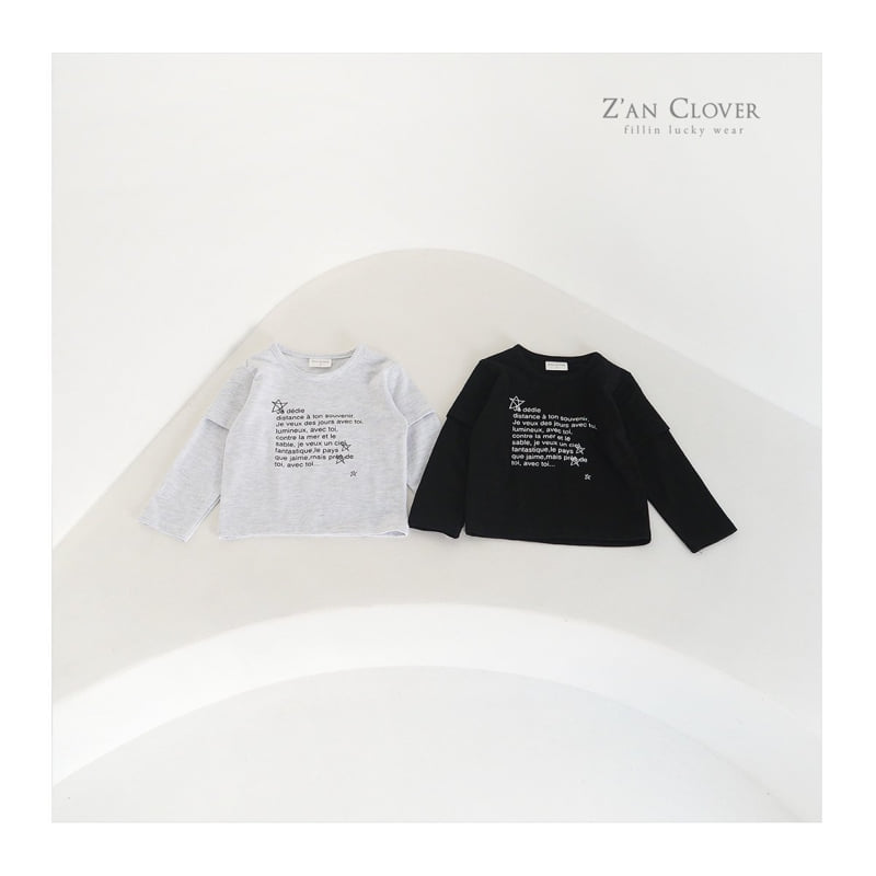 Zan Clover - Korean Children Fashion - #childofig - Star Layered Tee