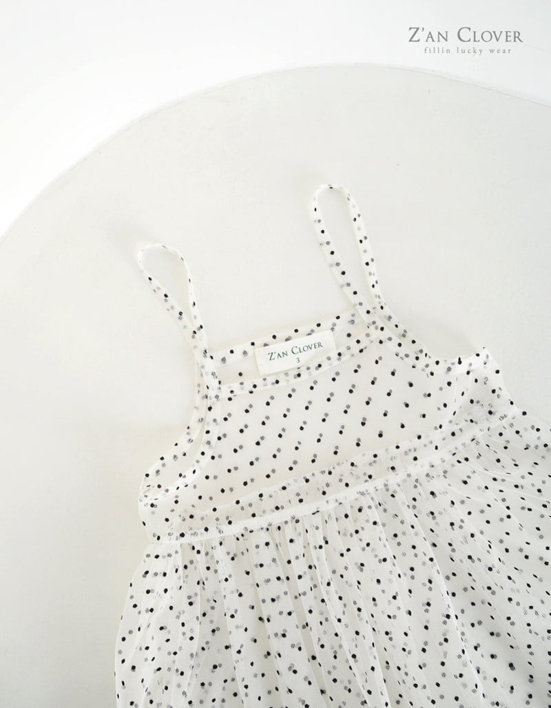 Zan Clover - Korean Children Fashion - #childofig - Mesh Dot One-piece - 6