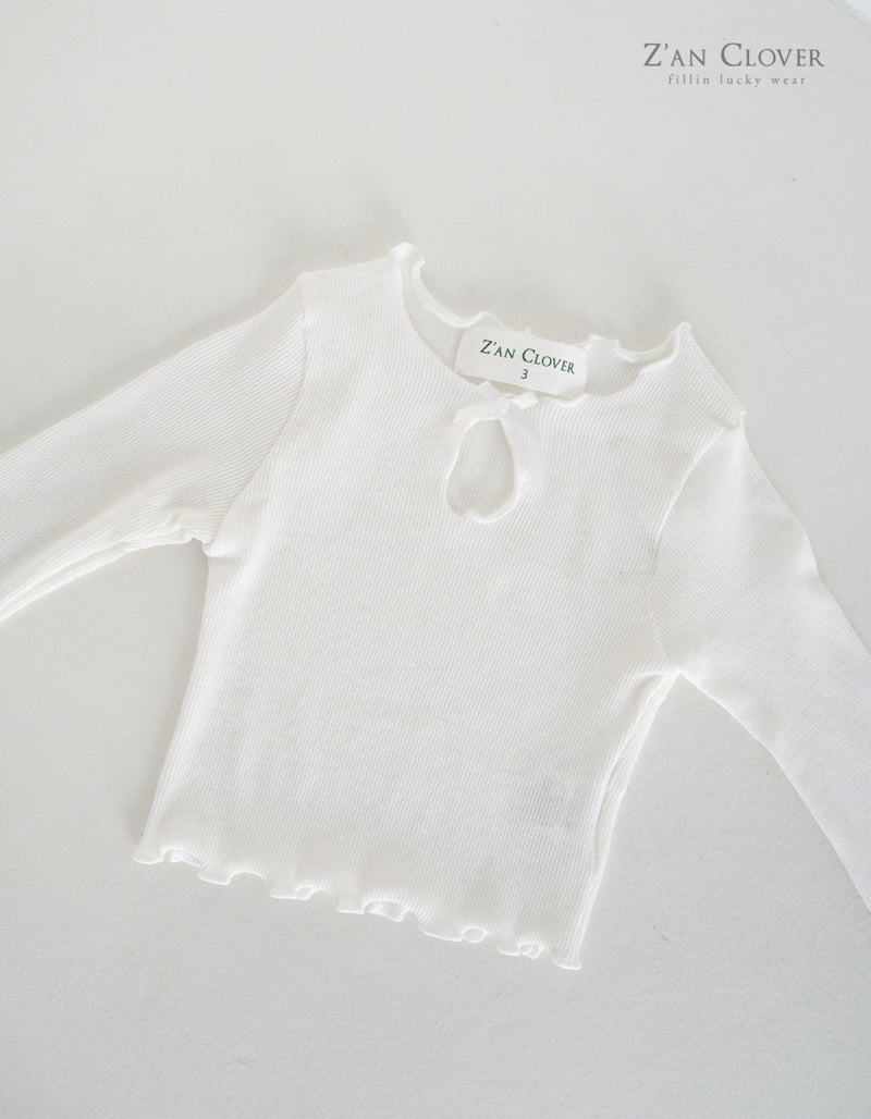 Zan Clover - Korean Children Fashion - #childofig - Ribbed Keyhole Tee - 5