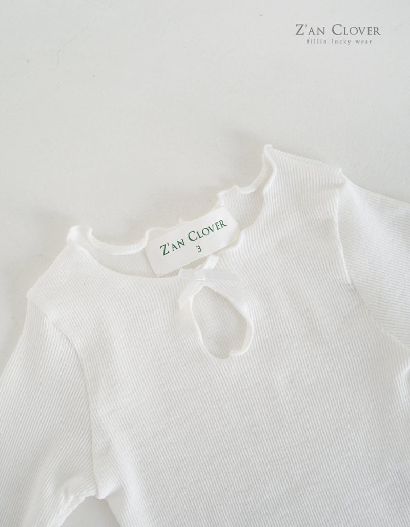 Zan Clover - Korean Children Fashion - #childofig - Ribbed Keyhole Tee - 6