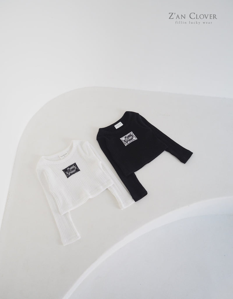 Zan Clover - Korean Children Fashion - #childofig - Ribbed Rose Tee - 4