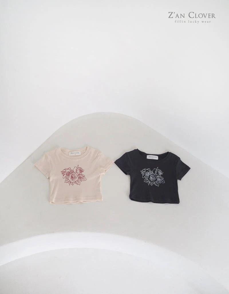 Zan Clover - Korean Children Fashion - #childrensboutique - Rose Tee - 4