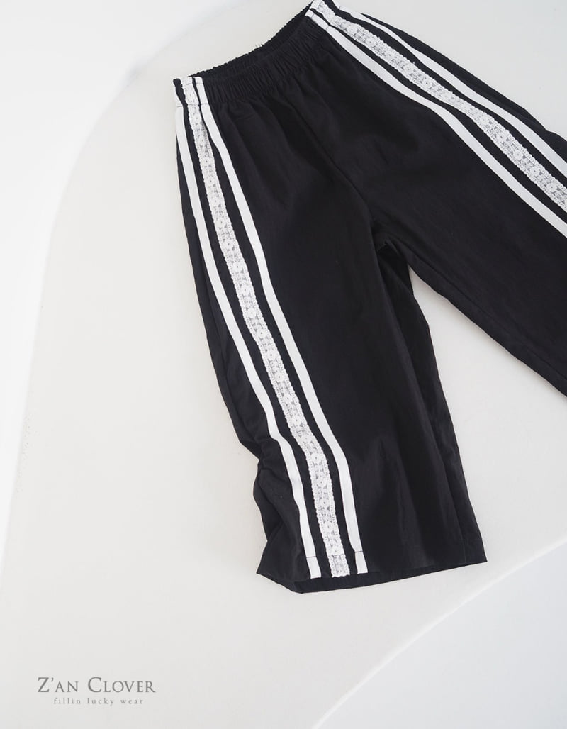 Zan Clover - Korean Children Fashion - #designkidswear - Lace Track Pants - 6