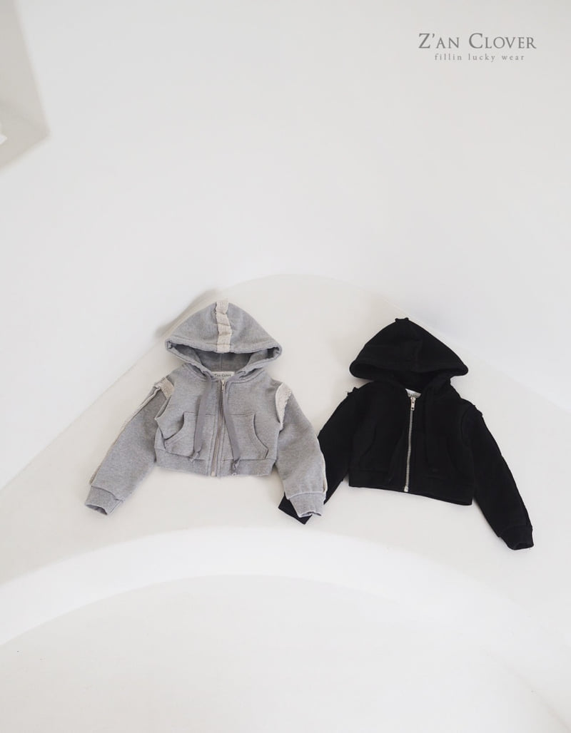 Zan Clover - Korean Children Fashion - #childrensboutique - Cutting Hood Zip-Up - 4