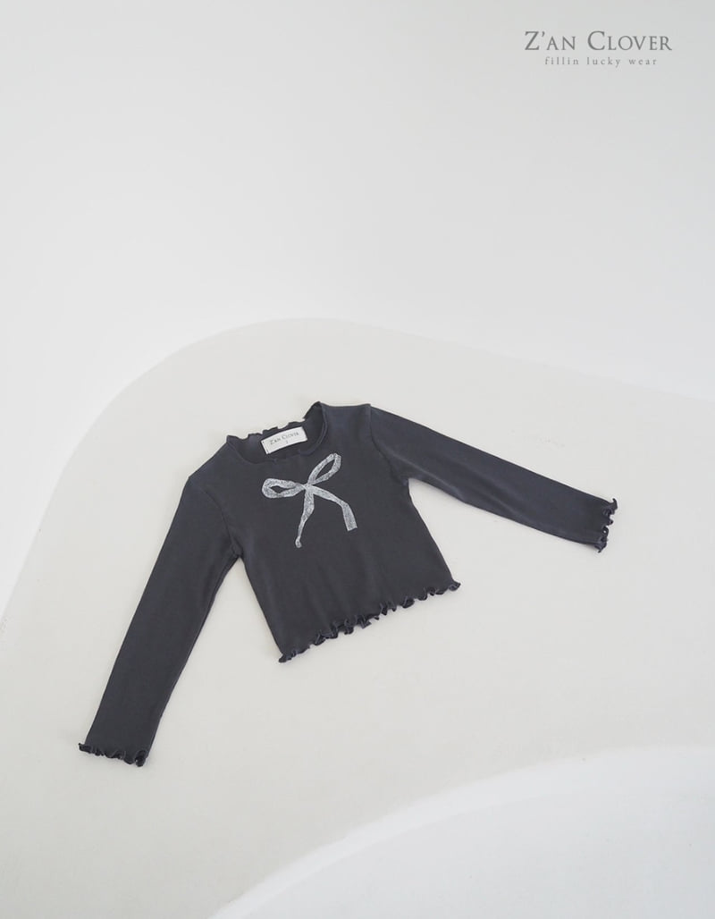 Zan Clover - Korean Children Fashion - #designkidswear - Sketch Ribbon Tee - 9