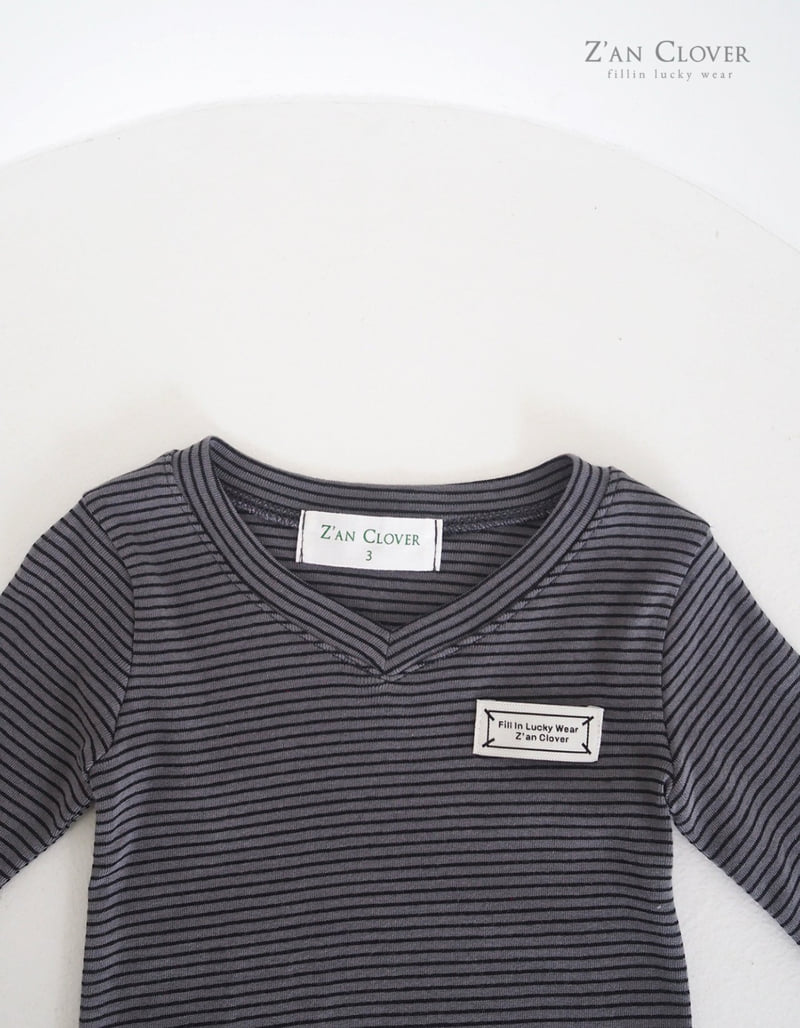 Zan Clover - Korean Children Fashion - #designkidswear - Basic Stripe Tee - 7