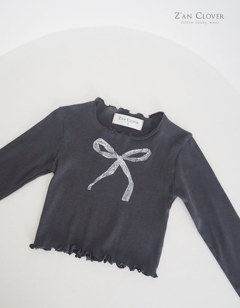 Zan Clover - Korean Children Fashion - #discoveringself - Sketch Ribbon Tee - 10