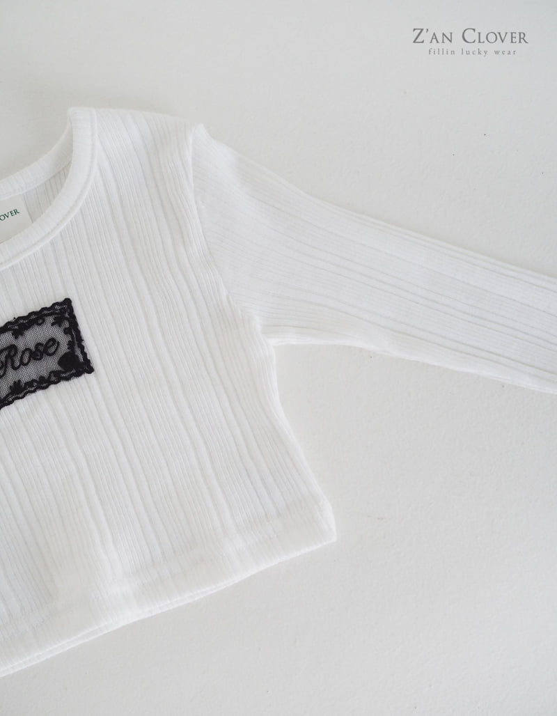 Zan Clover - Korean Children Fashion - #discoveringself - Ribbed Rose Tee - 6
