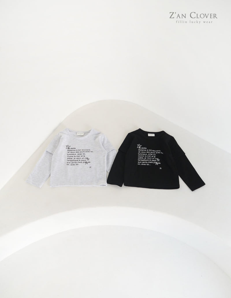 Zan Clover - Korean Children Fashion - #designkidswear - Star Layered Tee - 4