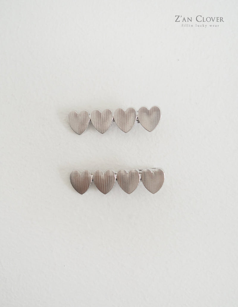 Zan Clover - Korean Children Fashion - #discoveringself - Teen Heart Bar Clip - 5