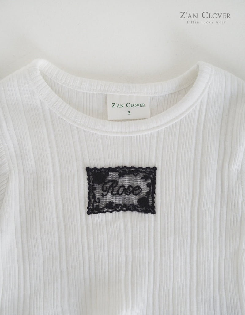 Zan Clover - Korean Children Fashion - #fashionkids - Ribbed Rose Tee - 7