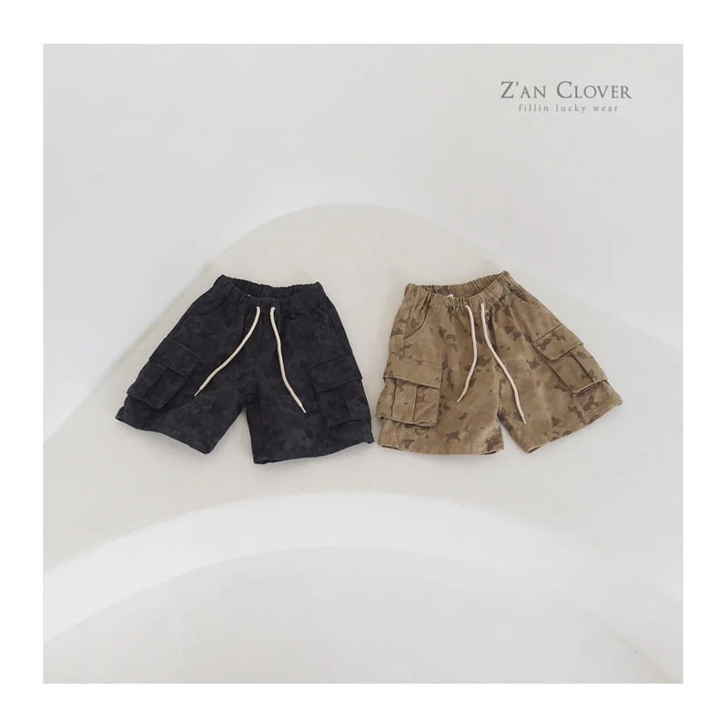 Zan Clover - Korean Children Fashion - #kidsshorts - Camo Flower Bermuda