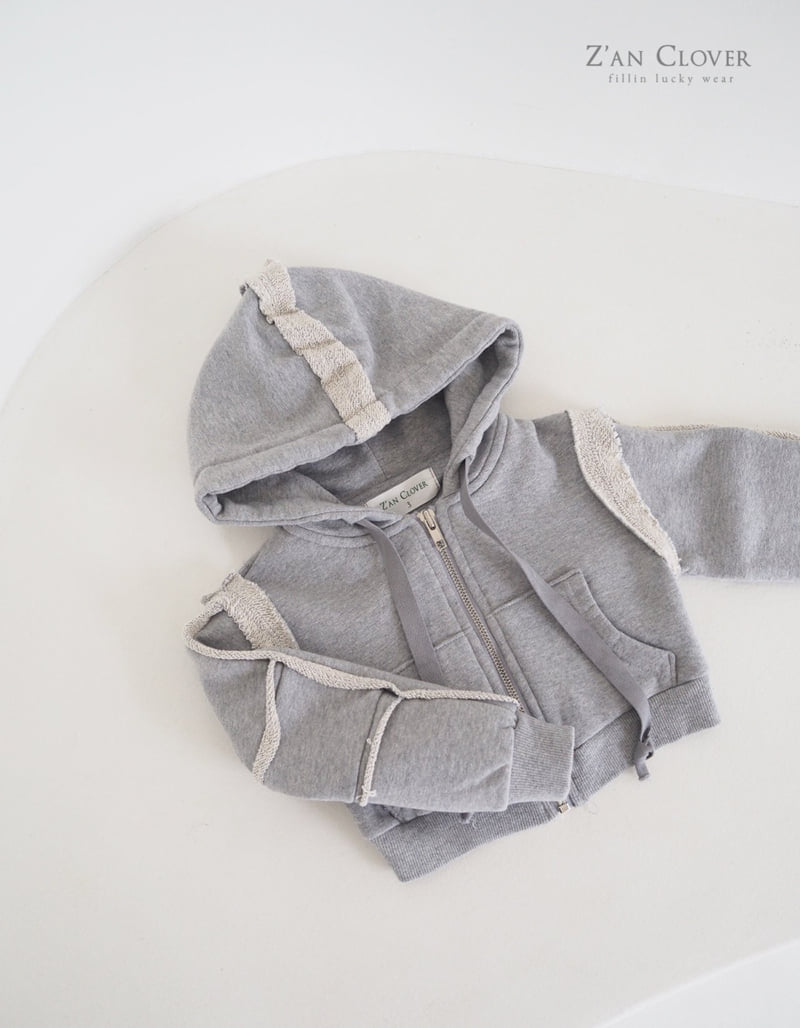 Zan Clover - Korean Children Fashion - #kidsstore - Cutting Hood Zip-Up - 8