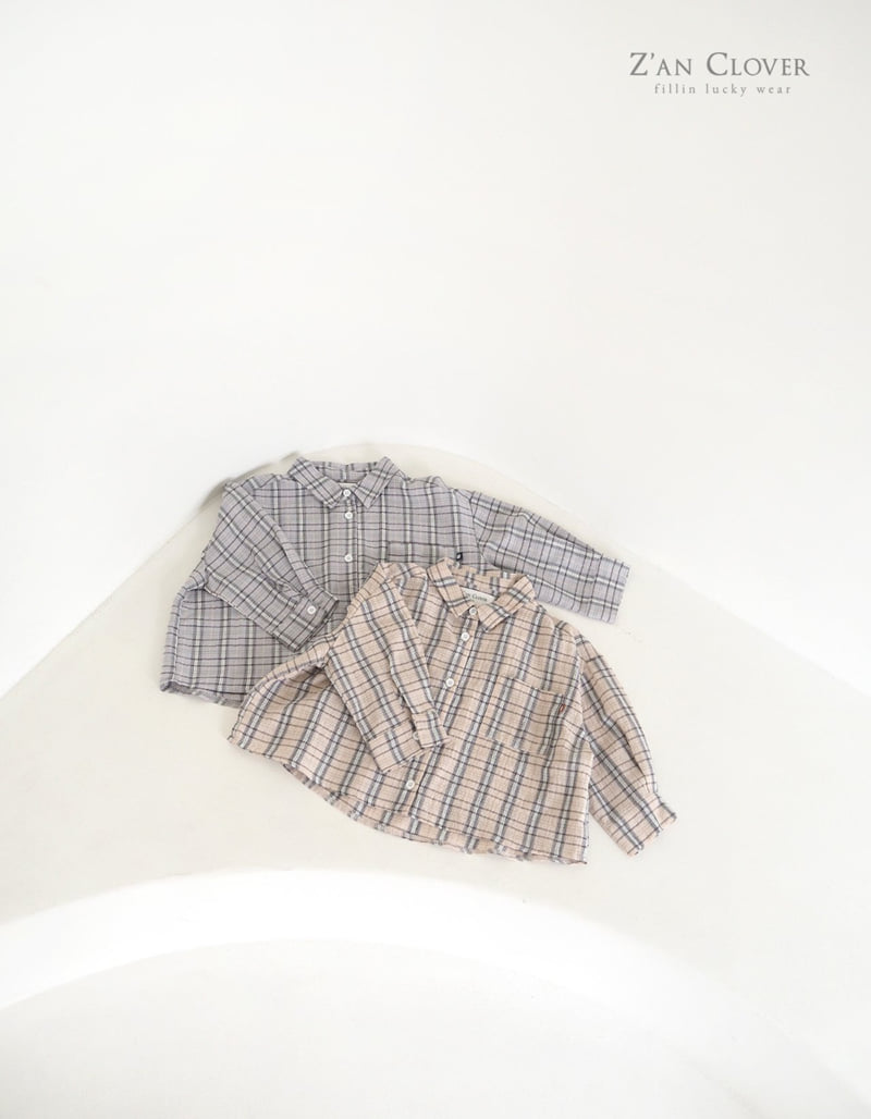 Zan Clover - Korean Children Fashion - #kidsshorts - Change Check Shirt - 4
