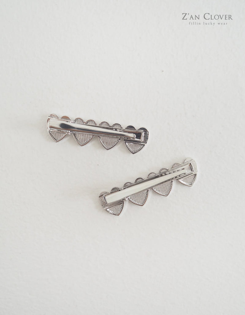 Zan Clover - Korean Children Fashion - #kidsstore - Teen Heart Bar Clip - 8