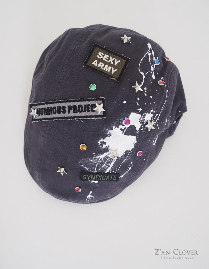 Zan Clover - Korean Children Fashion - #kidsstore - Graffiti Hunting Cap - 12