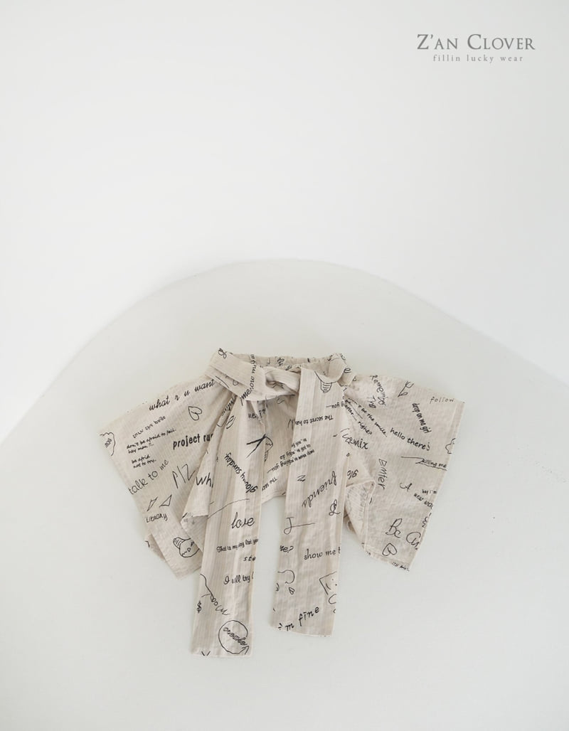 Zan Clover - Korean Children Fashion - #kidzfashiontrend - Lettering Shirt Skirt - 5