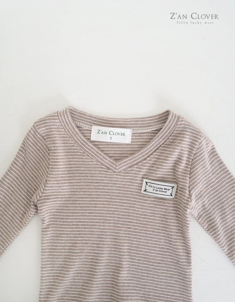 Zan Clover - Korean Children Fashion - #kidzfashiontrend - Basic Stripe Tee - 12