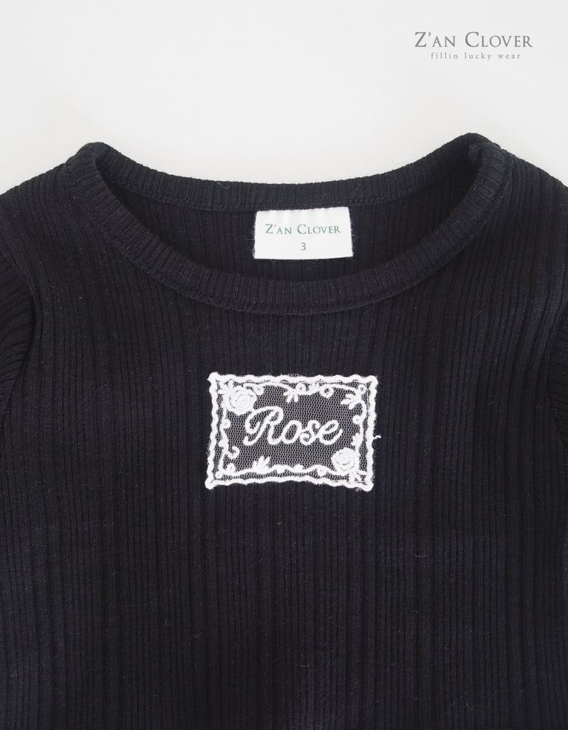 Zan Clover - Korean Children Fashion - #kidzfashiontrend - Ribbed Rose Tee - 10