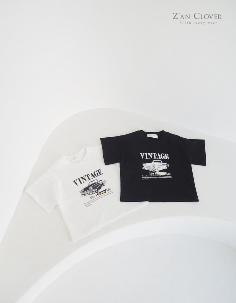 Zan Clover - Korean Children Fashion - #kidsstore - Vintage Tee - 4