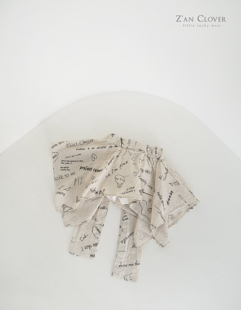 Zan Clover - Korean Children Fashion - #littlefashionista - Lettering Shirt Skirt - 7