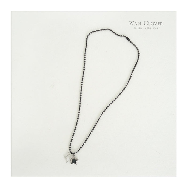 Zan Clover - Korean Children Fashion - #littlefashionista - Twin Stardust Necklace