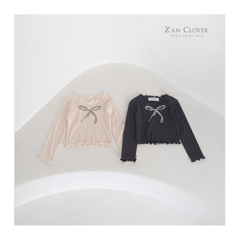 Zan Clover - Korean Children Fashion - #magicofchildhood - Sketch Ribbon Tee