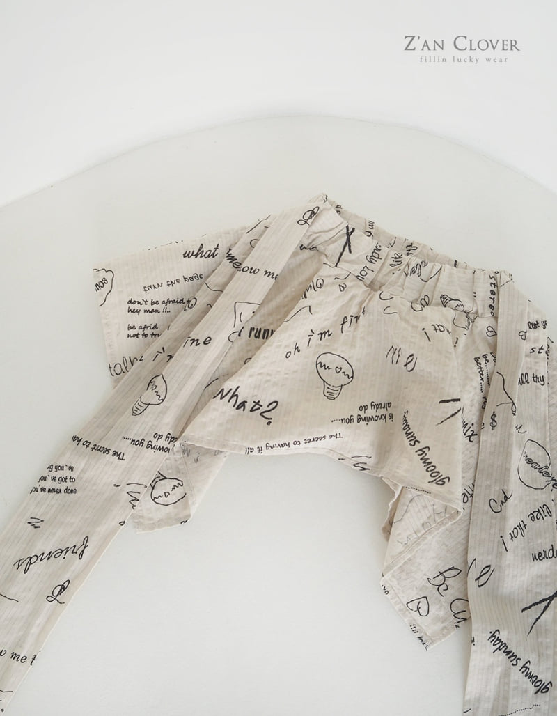 Zan Clover - Korean Children Fashion - #minifashionista - Lettering Shirt Skirt - 9