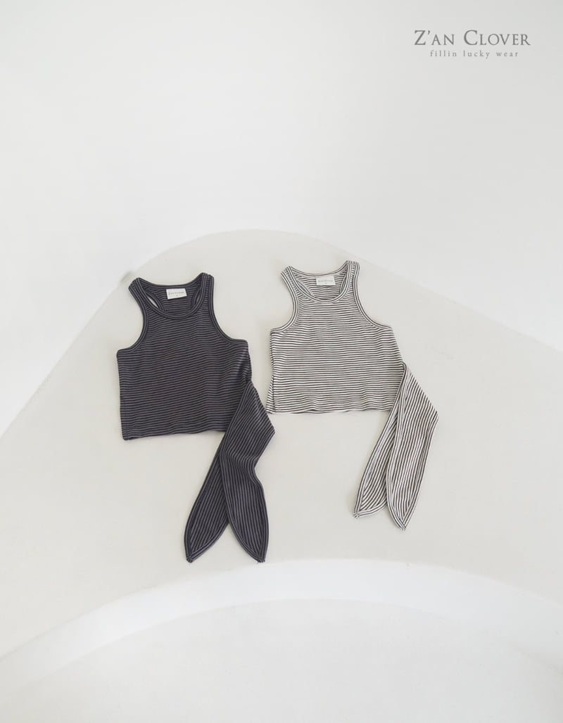 Zan Clover - Korean Children Fashion - #magicofchildhood - Unbalance Tie Sleeveless - 4