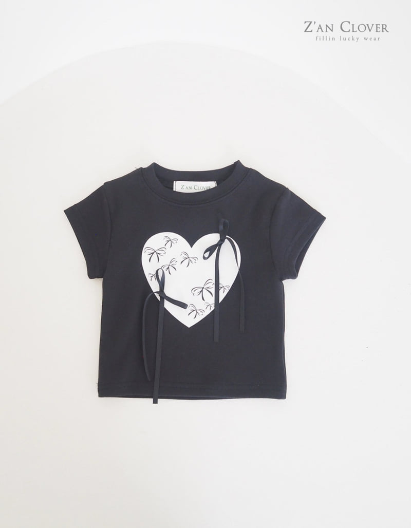 Zan Clover - Korean Children Fashion - #prettylittlegirls - Heart Ribbon Tee - 9