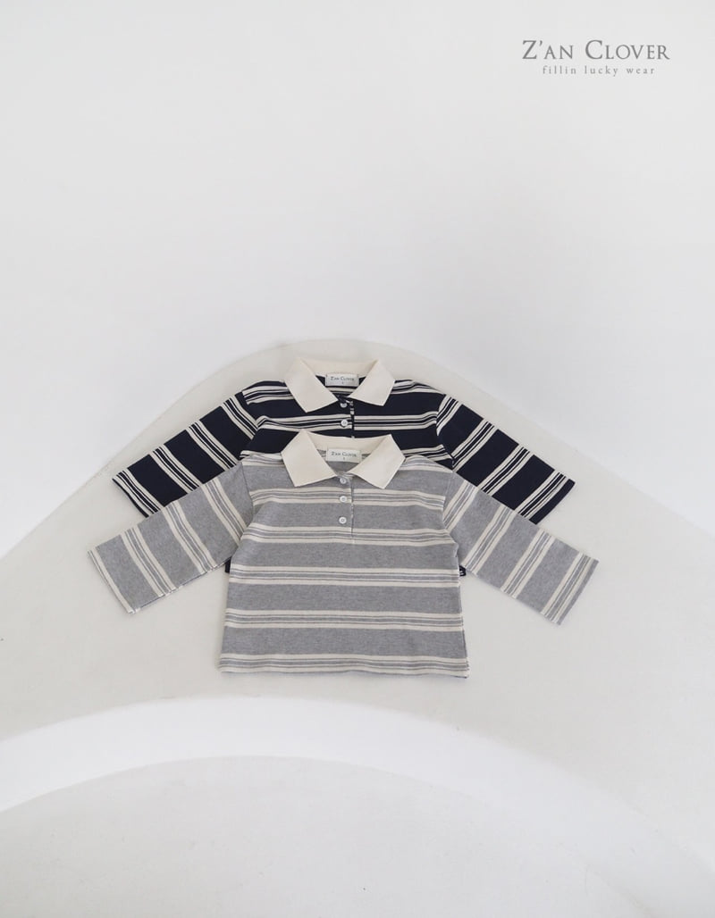 Zan Clover - Korean Children Fashion - #minifashionista - ST Collar Tee - 4