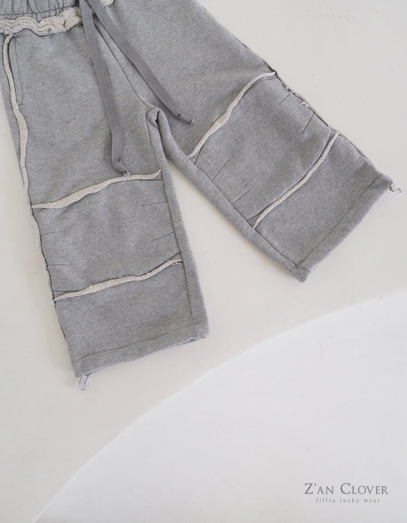 Zan Clover - Korean Children Fashion - #stylishchildhood - Oversize Cutting Training Pants - 7