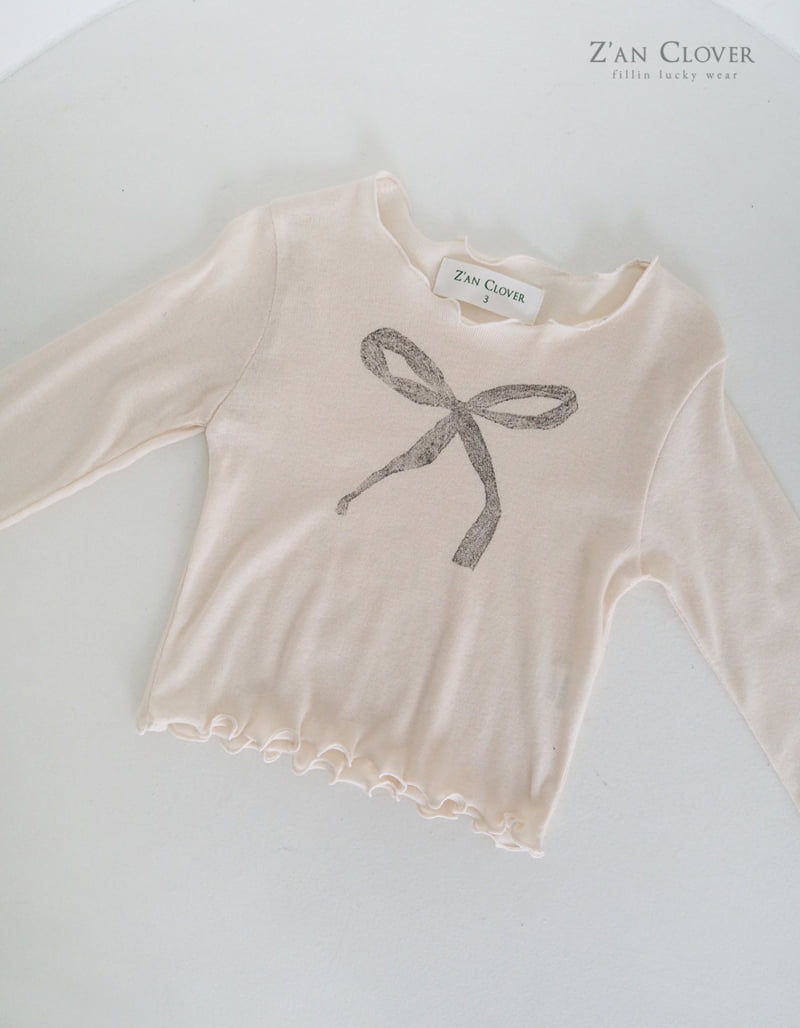 Zan Clover - Korean Children Fashion - #stylishchildhood - Sketch Ribbon Tee - 6