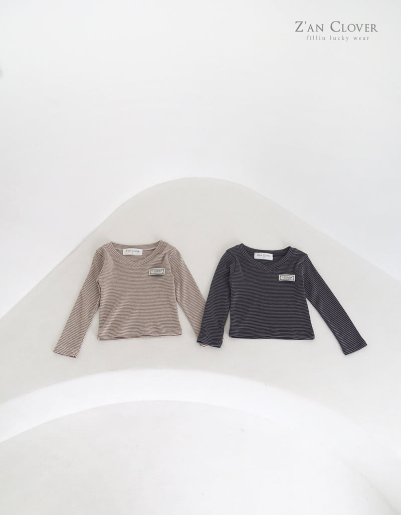 Zan Clover - Korean Children Fashion - #toddlerclothing - Basic Stripe Tee - 4