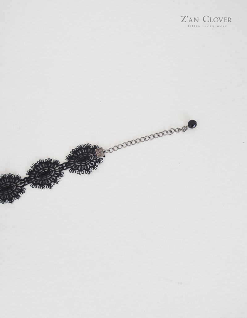 Zan Clover - Korean Children Fashion - #stylishchildhood - Midnight Lace Choker - 11