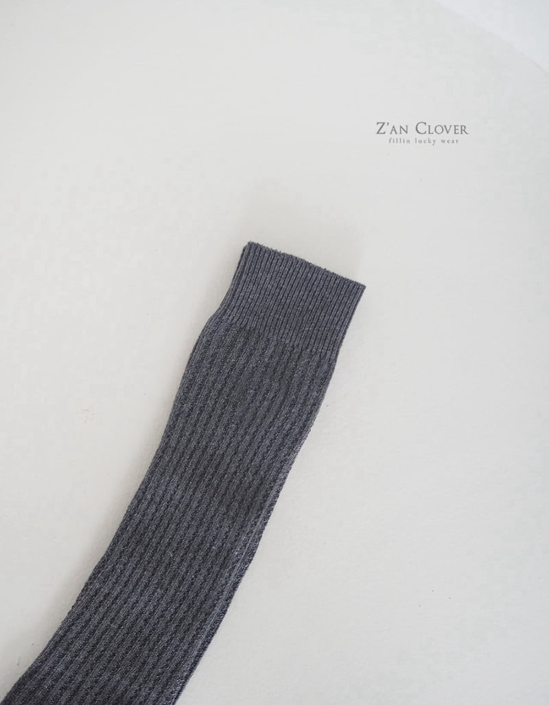Zan Clover - Korean Children Fashion - #stylishchildhood - Plain Overknee Socks - 8