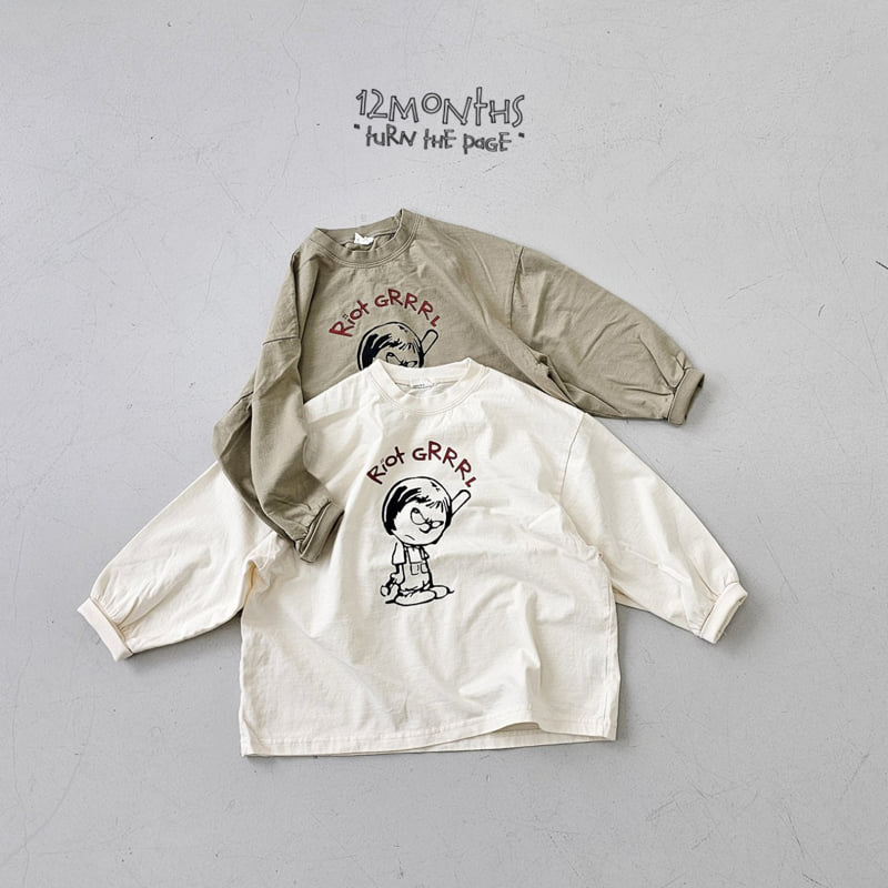 12 Month - Korean Children Fashion - #discoveringself - Growl Tee - 10