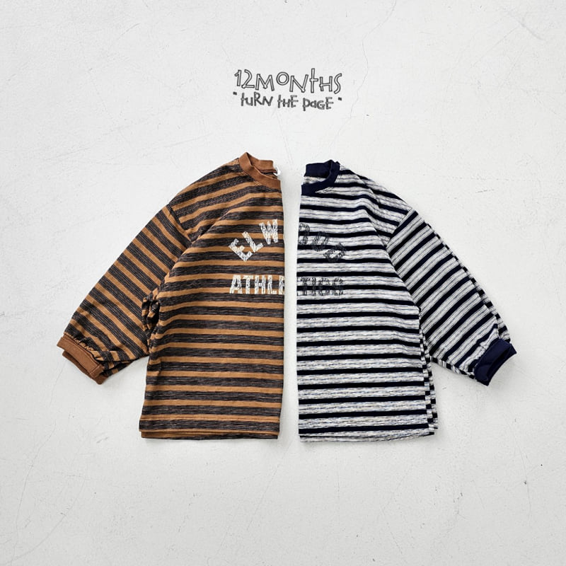 12 Month - Korean Women Fashion - #momslook - Wood Stripe Tee (Adult) - 5
