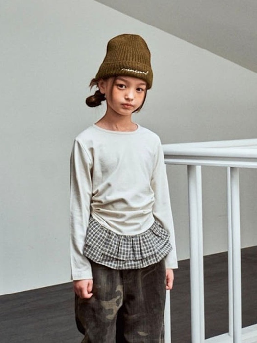 Checkered Ruffle Tee