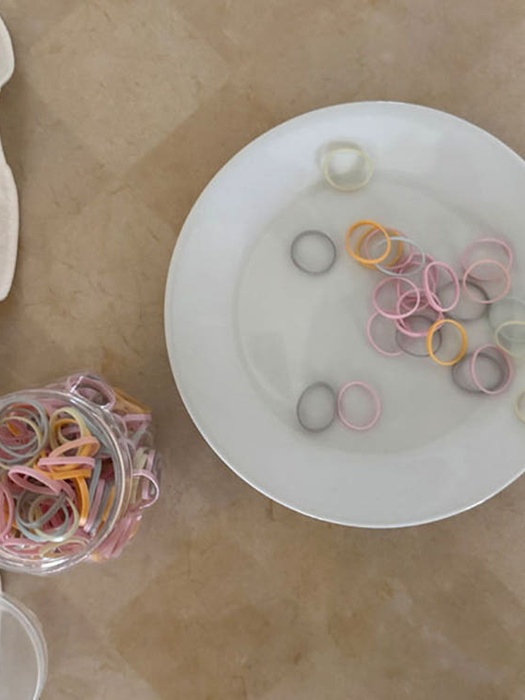Pastel Rubber Hair Tie Set Pastel Rubber Hair Tie Set